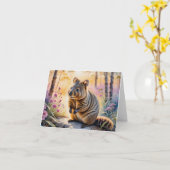 Schattigee Quokka Roze Bloemen Waterverf Blank Gro Kaart (Gele Bloem)