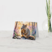 Schattigee Quokka Roze Bloemen Waterverf Blank Gro Kaart (Voorkant)