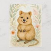 Schattigee Quokka Spring Summer Kangaroo Animal Br Briefkaart (Voorkant)