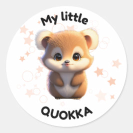 Schattigee Quokka-sticker Ronde Sticker