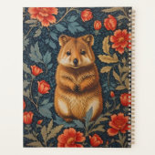 Schattigee Quokka William Morris Geïnspireerd Bloe Planner (Achterkant)