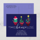 Schattigee Quote Kerstverlichting Cactus Tree Bewe Aankondigingskaart (Voorkant / Achterkant)