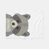 Schattigee Raccoon Modern gepersonaliseerde Baby Fleece Deken (Voorkant (Horizontaal))