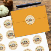 Schattigee Raccoons herfstenvelop afdichtingen Ronde Sticker