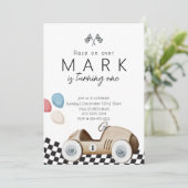 Schattigee Race Auto Verjaardag Kaart (Staand voorkant)