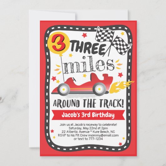 Schattigee Race Kaart Racetrack Kinder Jongen Verj (Voorkant)