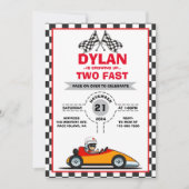 Schattigee Racer Verjaardagsuitnodiging Kaart (Voorkant)