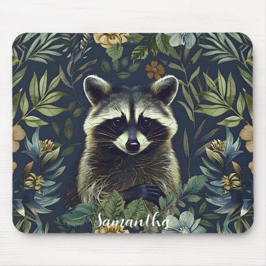 Schattigee Racoon Bandit in Undergrowth Muismat (Voorkant)