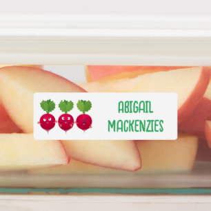Schattigee radijs trio cartoon groenten gepersonal labels