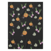 Schattigee radijzen, uien en knoflook. tafelkleed (Voorkant)