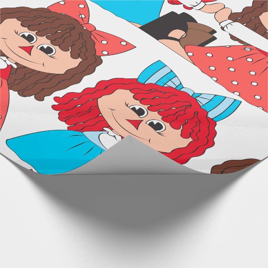 Schattigee Rag Doll Vrienden Meisjes met Bogen en  Cadeaupapier