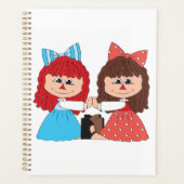 Schattigee Rag Doll Vrienden Meisjes met Bogen en Planner (Voorkant)