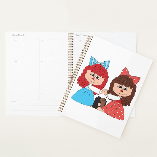 Schattigee Rag Doll Vrienden Meisjes met Bogen en Planner