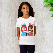 Schattigee Rag Doll Vrienden Meisjes met Bogen en  T-shirt