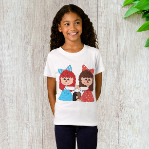 Schattigee Rag Doll Vrienden Meisjes met Bogen en  T-shirt