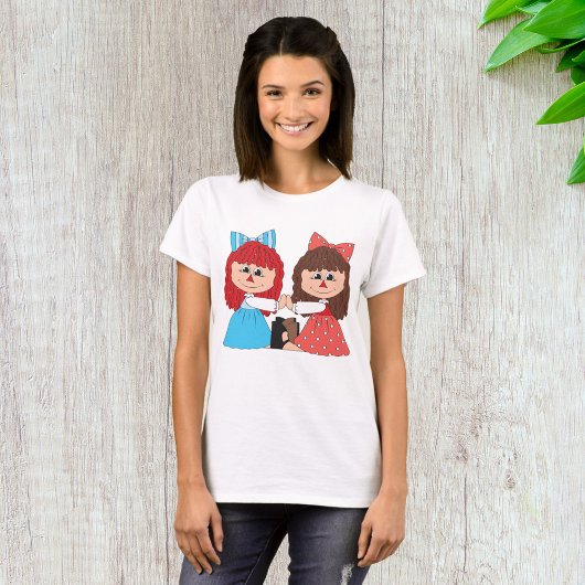 Schattigee Rag Doll Vrienden Meisjes met Bogen en T-shirt