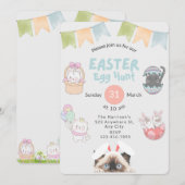  Schattigee Ragdoll Cat Bunny Easter Kaart (Voorkant / Achterkant)