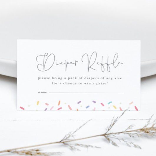 Schattigee Rainbow Baby Sprinkle Douche Luier Raff Informatiekaartje