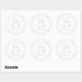 Schattigee Rainbow Baby Sprinkle Shower Favoriete Ronde Sticker (Vel)