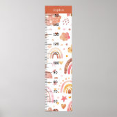 Schattigee Rainbow Boho Groeigrafiek Centimeter Poster (Voorkant)