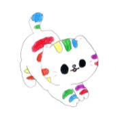 Schattigee Rainbow Cat Cartoon voor Kids Rimpels Bedankzakje