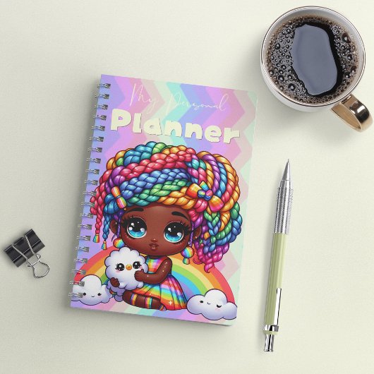 Schattigee Rainbow Chibi Girl "Mijn persoonlijke p Planner