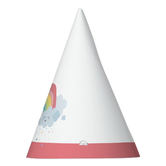 SCHATTIGEE RAINBOW CLOUDS kawaii feestpastel kleur Feesthoedjes (Rechts)