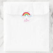 SCHATTIGEE RAINBOW CLOUDS kawaii illustratie Ronde Sticker (Tas)