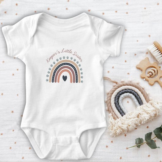 Schattigee Rainbow Dog Name Romper