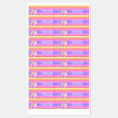Schattigee Rainbow Eenhoorn Gepersonaliseerde Kind Labels (Vel)