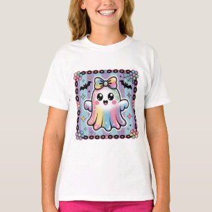 Schattigee Rainbow Ghost Spooky Seizoen Halloween  T-shirt
