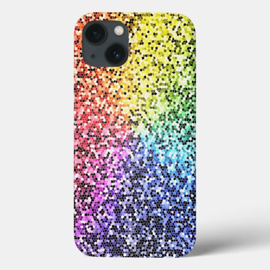 Schattigee Rainbow Glitter Beschermende iPhone Cas Case-Mate iPhone Case (Achterkant)