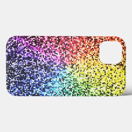 Schattigee Rainbow Glitter Beschermende iPhone Cas Case-Mate iPhone Case (Achterkant (horizontaal))