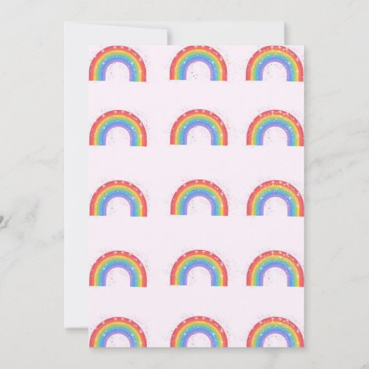 Schattigee Rainbow Glitter schittering sterren Par Kaart (Achterkant)