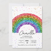 Schattigee Rainbow Glitter schittering sterren Ver Kaart (Voorkant)