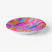 Schattigee Rainbow Gold Glitter Papieren Kommen (Gebogen)