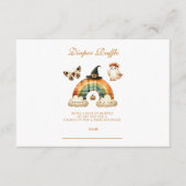 Schattigee Rainbow Halloween Diapper Raffle Informatiekaartje (Voorkant)