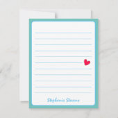 Schattigee Rainbow Heart Giraffe Dank u Notitiekaartje (Achterkant)