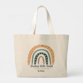 Schattigee Rainbow Inspirerend Leraar Waardering Grote Tote Bag (Achterkant)