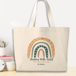 Schattigee Rainbow Inspirerend Leraar Waardering Grote Tote Bag