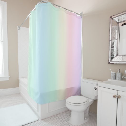 Schattigee Rainbow kleurrijke gradiënt Waterverf p Douchegordijn (In situ)