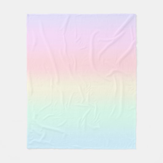 Schattigee Rainbow kleurrijke gradiënt Waterverf p Fleece Deken (Voorkant)