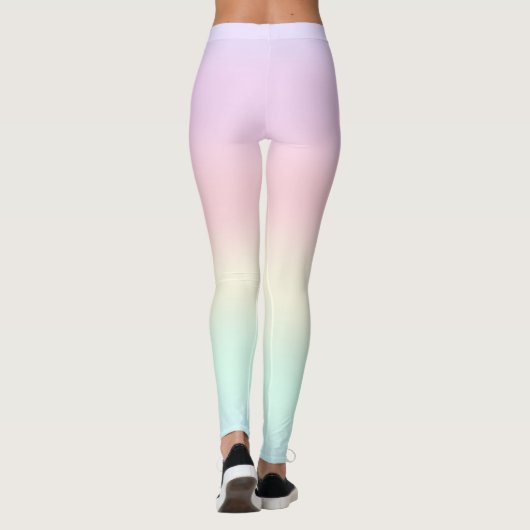 Schattigee Rainbow kleurrijke gradiënt Waterverf p Leggings (Achterkant)