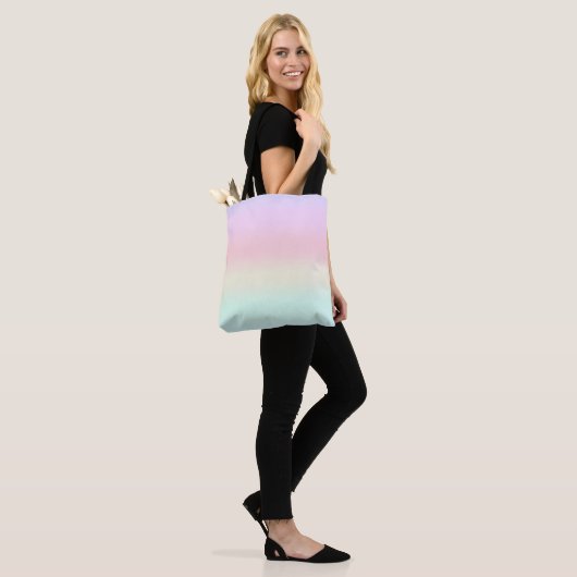 Schattigee Rainbow kleurrijke gradiënt Waterverf p Tote Bag (Op model)
