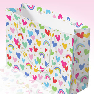 Schattigee Rainbow Love Hearts Stars Valentijn Groot Cadeauzakje