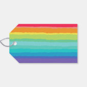 Schattigee Rainbow Photo Collage Custom Verjaardag Cadeaulabel (Achterkant Horizontaal)