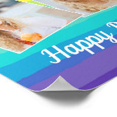 Schattigee Rainbow Photo Collage Custom Verjaardag Poster (Hoek)