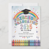 Schattigee Rainbow Preschool Graduation Cap Confet Kaart (Voorkant)