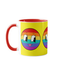 Schattigee Rainbow Pride Face Mok – Kleurrijke LGB