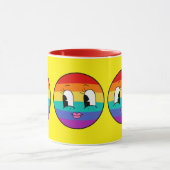 Schattigee Rainbow Pride Face Mok – Kleurrijke LGB (Midden)